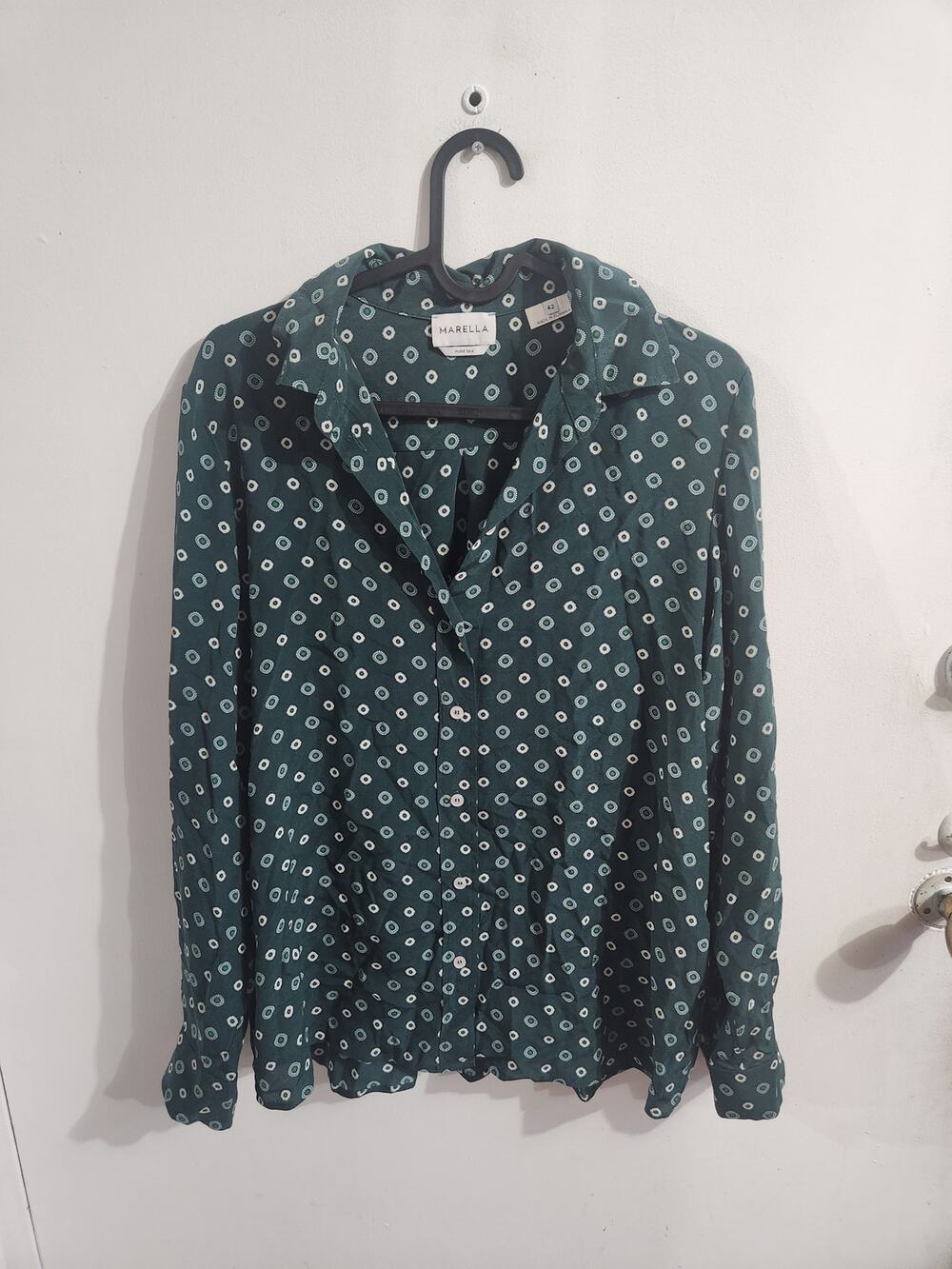 Marella Mission 100% silk blouse shirt 42